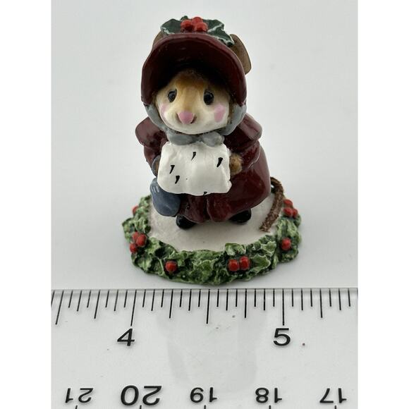 Wee Forest Folk " Miss Noel" M-146 1989 AP Burgundy Coat Retired - Picture 9 of 9